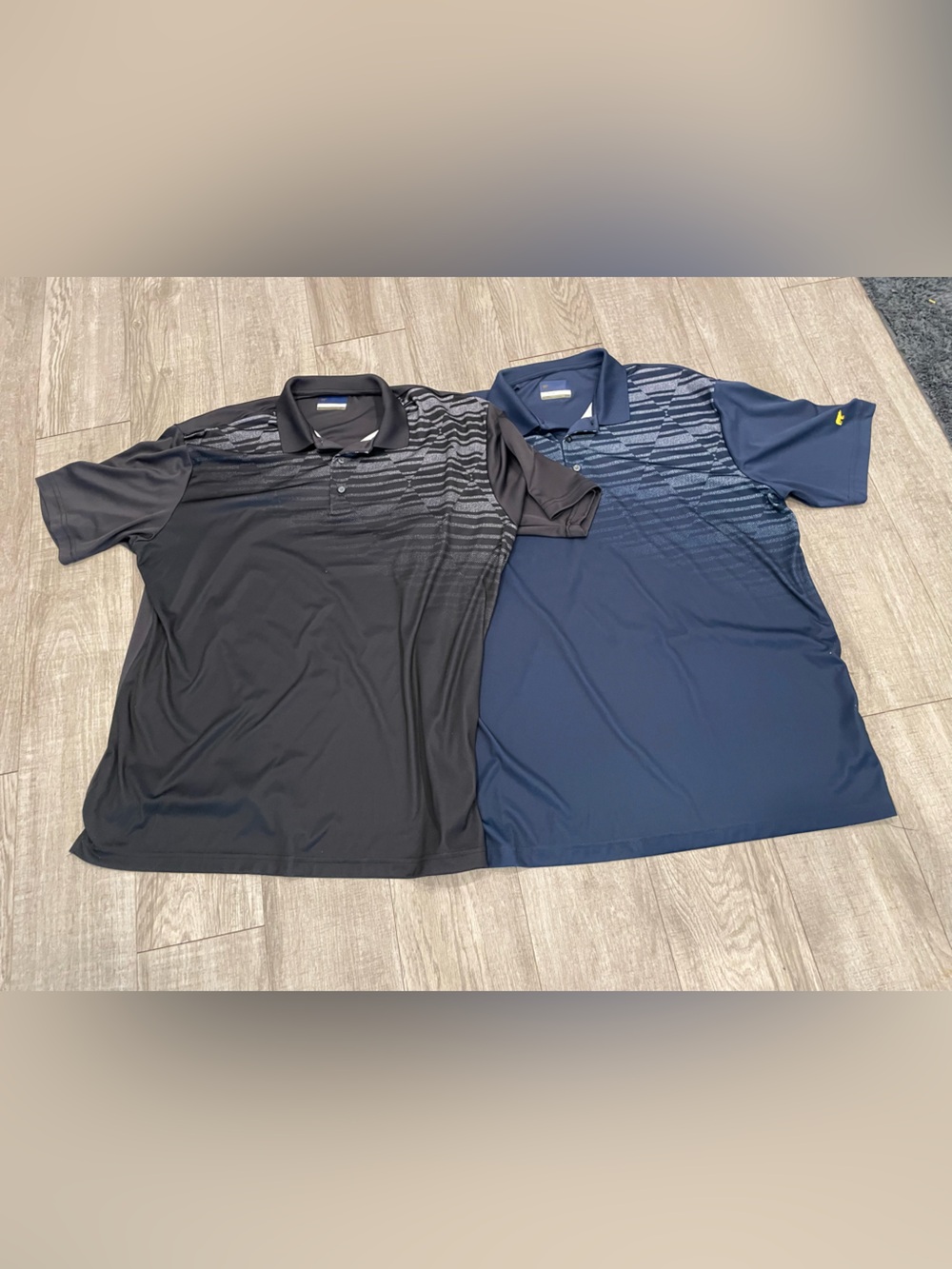 Jack Nicklaus staydri pair of golf polo shirts black gray/navy gray men’s XL